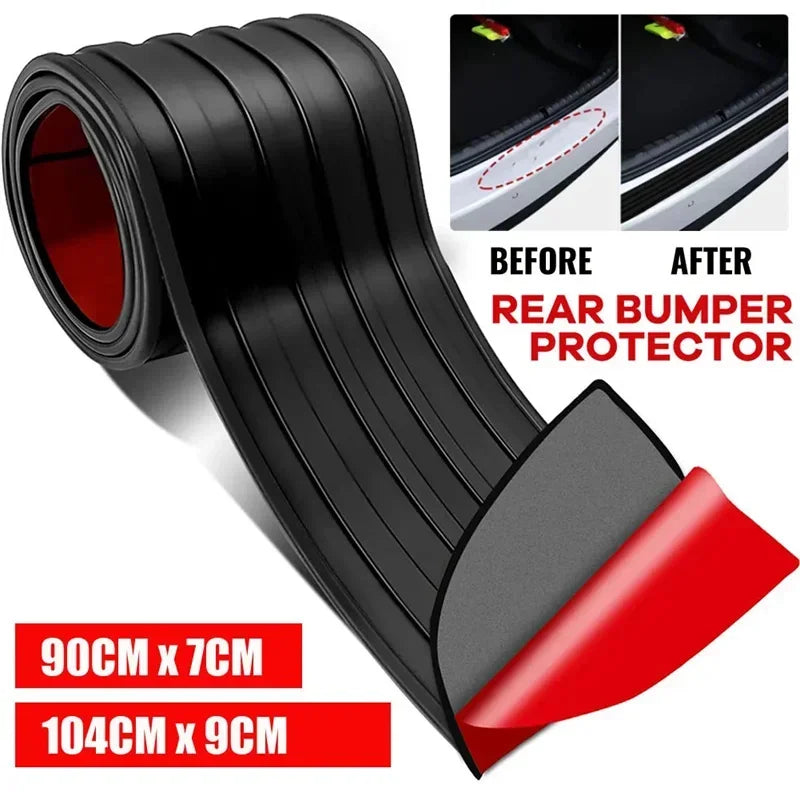 Universal Car Trunk Door Sill Plate Protector Rear Bumper Guard Rubber Mouldings Pad alternate view