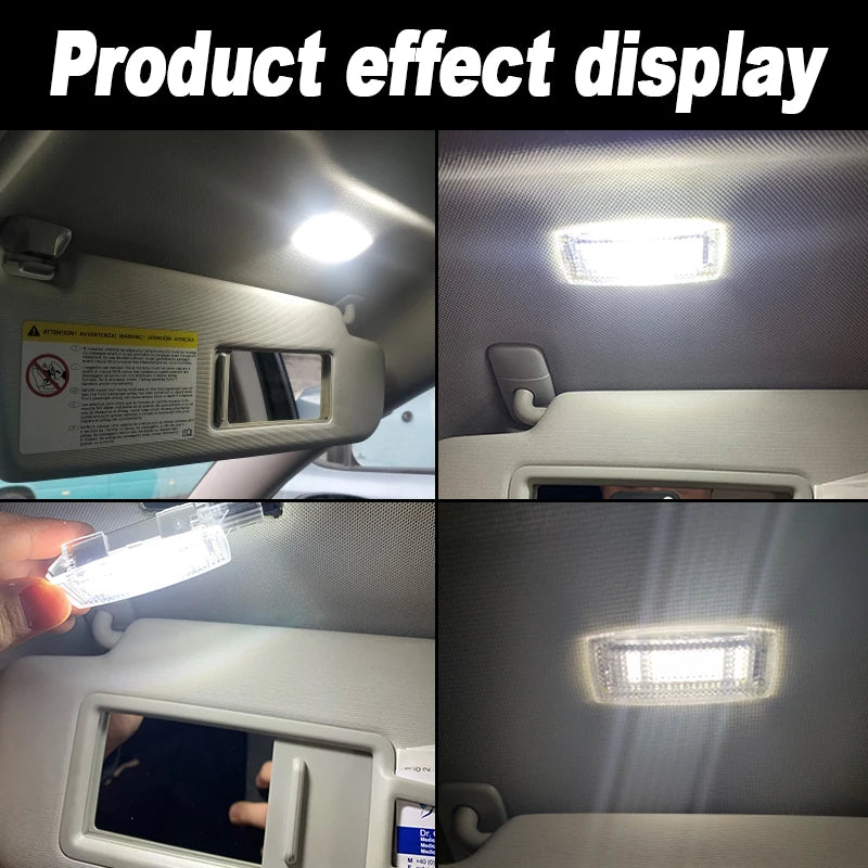 2/10PCS OEM# 1K094710971N For VW Golf 4 5 6 7 Passat B5 B6 B7 Car LED Bulb Interior Sun Visor Vanity Mirror Lamps for Volkswagen