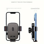 Lcars Car Phone Holder, Car Rearview Mirror Hanging Clamp-On Navigation Recorder Support Bracket, Phone Clip with Adjustable Angle Suitable for All Smartphones