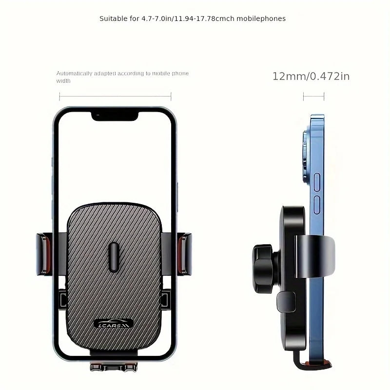 Lcars Car Phone Holder, Car Rearview Mirror Hanging Clamp-On Navigation Recorder Support Bracket, Phone Clip with Adjustable Angle Suitable for All Smartphones
