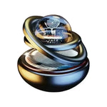 Car Air Freshener Solar Rotating Aromatherapy Star Ball Double Ring Suspended Ornament Diffuser Interior Decoration