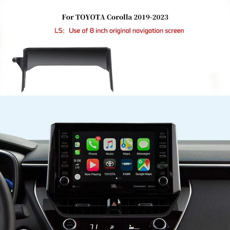 Car Mobile Phone Holder For Toyota Corolla 2019-2023 8-inch Screen Fix Special Bracket Gravity GPS Cell Phone Holder