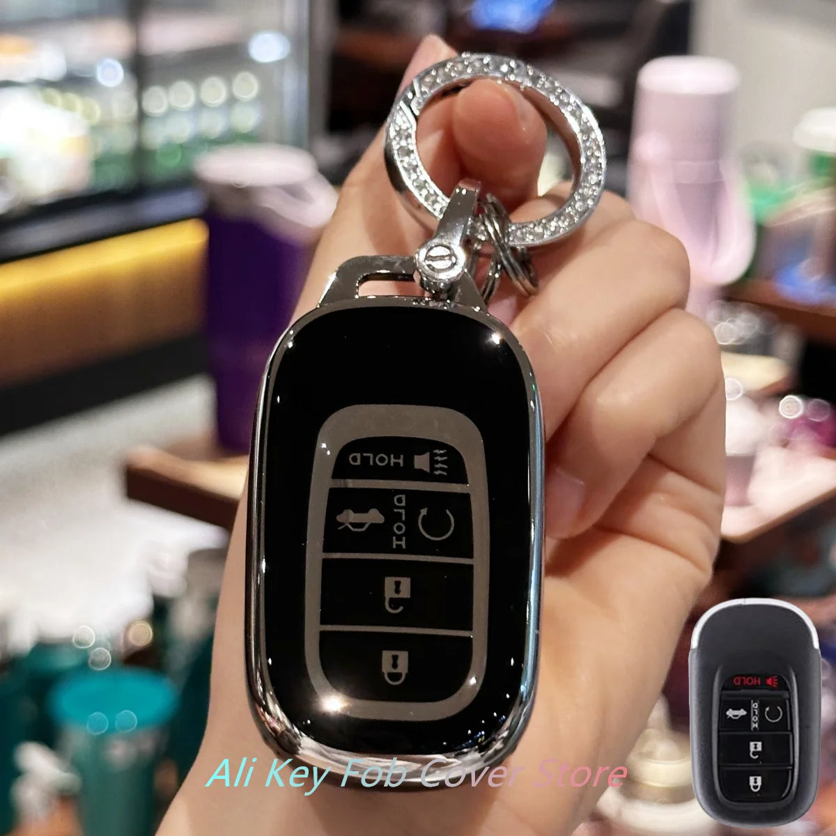 Honda Key Fob Cover & Protector – Soft TPU Case for 2022–2024 Civic, Accord, HR-V, Pil close-up view