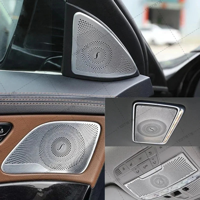 For Mercedes Benz S Class S320 S350 W222 Car Gate Door Loudspeaker Pad Audio Speaker Cover Trim Fram