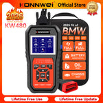 2026 KONNWEI KW480 Full System OBD2 Scanner | BMW Diagnostic Tool with Oil Reset, Airbag, ABS, DPF,