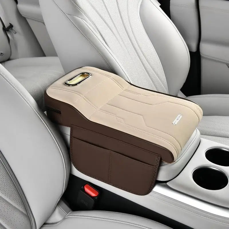 〔Vic〕Car Armrest Cushion with Tissue Box & Storage Pocket - Memory Foam Arm Rest Pad f close-up view