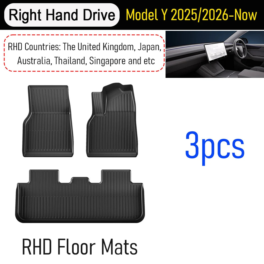 Tesla Model Y Juniper 2025–2026 Floor Mats | Complete Interior Protection alternate view