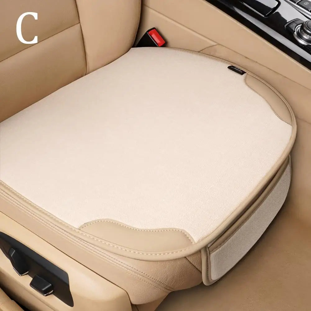 Car Breathable Flax Seat Cover Universal Front Seat Anti Dust Anti Scratch Protector Cus detail view