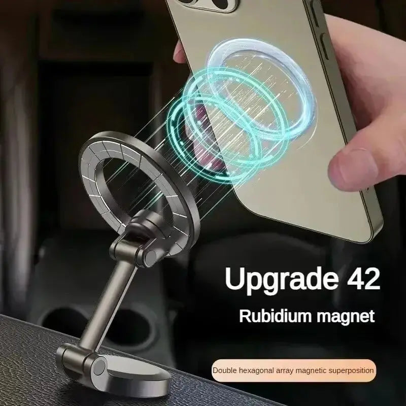 Alloy Folding Magnetic Car Compact Cell Phone Holder | Mac-Safe 360° Adjustable Car M alternate view