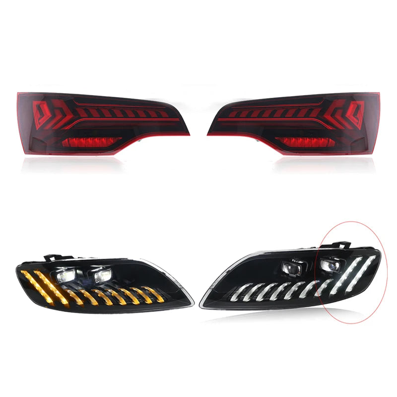 Car Styling Headlights +Taillight For Audi Q7 LED Headlight 2006-2015 Head Lamp DRL Sign detail view