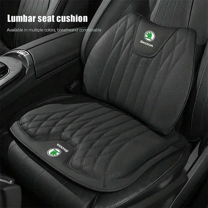 Car Seat Cushion Cover Lumbar Support Waist Cushioning For Skoda Octavia Rapid Kodiaq Superb Karoq S