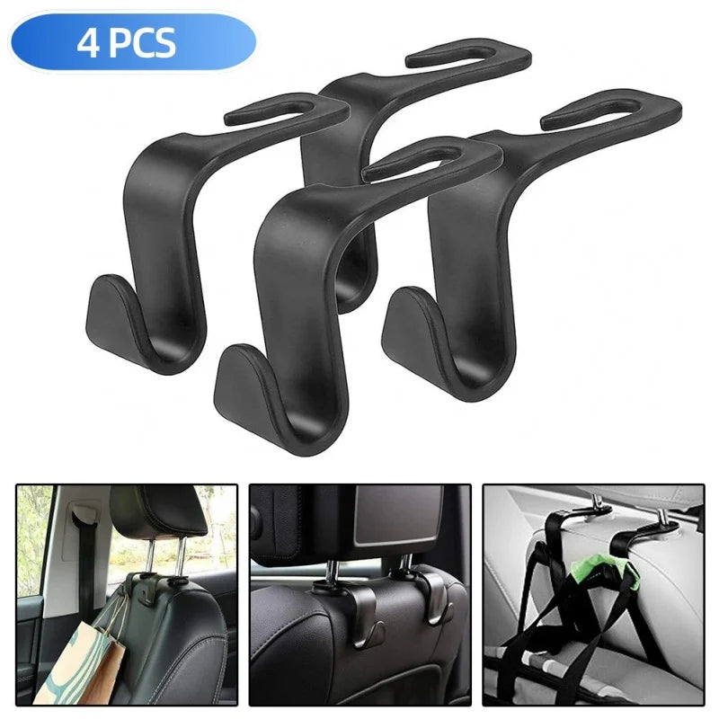 2/4/8 PCS Car Seat Back Hook Universal Car Single Hook Hanger Headrest Storage Hanger Clip High Qual
