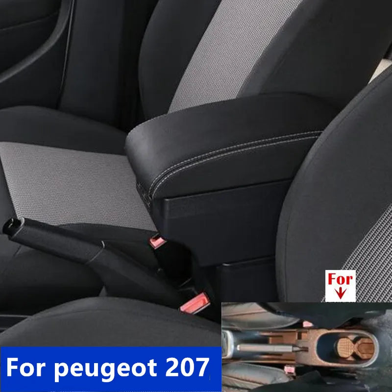 For Peugeot 207 Armrest Box Peugeot 207CC Car Armrest Central Storage Box with USB Interior Dedicate