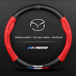 Carbon Fiber Leather Steering Wheel Cover | Mazda 3 5 6 CX30 CX5 CX8 MX5 RX8 RX7 alternate view