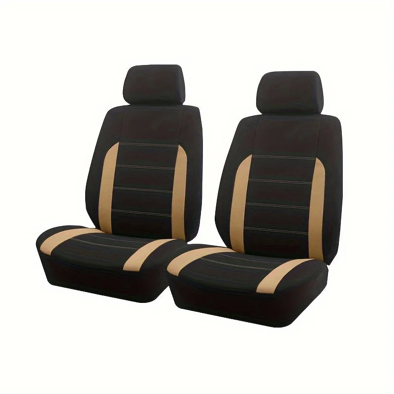 AUTO PLUS Sports Universal Polyester Car Seat Cover Set Fit Most Car Plain Fabric B additional angle