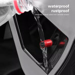 4Pcs Metal Tire Valve Caps for Nissan Models | Car Wheel Stem Covers Set close-up view