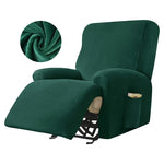 1/2/3 Seater Velvet Stretch Recliner Sofa Cover  Relax Armchair Slipcover Elastic All-inclusive Reclining Sofa Protector