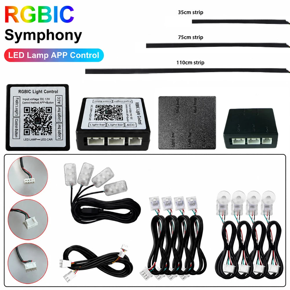 RGBIC Symphony LED Car Ambient Light Strip Accessories Replacement Parts for Main Controller Interio