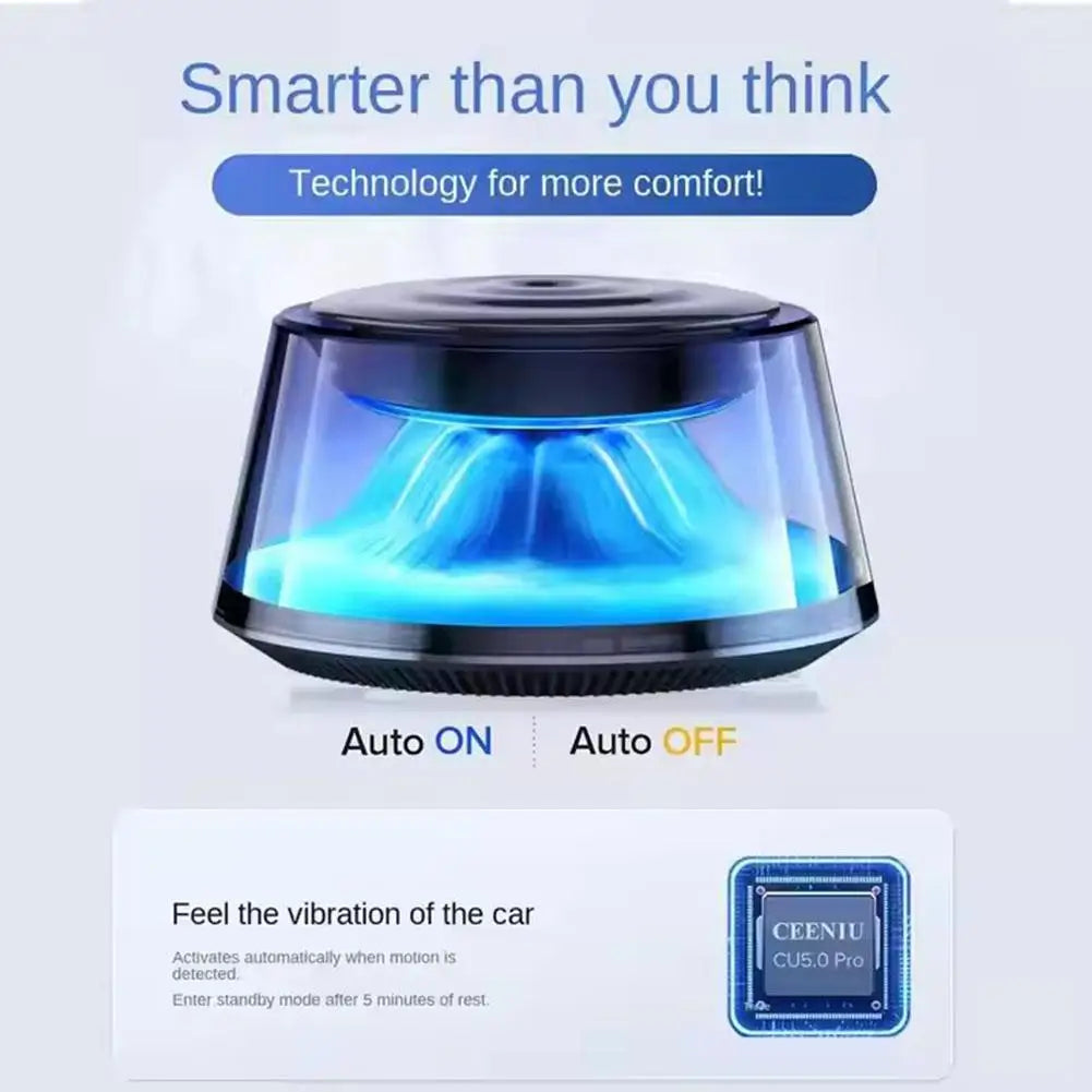 Snow Mountain Smart Car Fragrance Diffuser Rechargeable Mist Diffuser Auto Freshener Car Air Cloud RGB Interior Light Air W J5V6