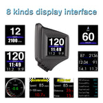 Multi-function OBD2+GPS Car HUD Head Up Display | A-Pillar Turbo Gauge additional angle