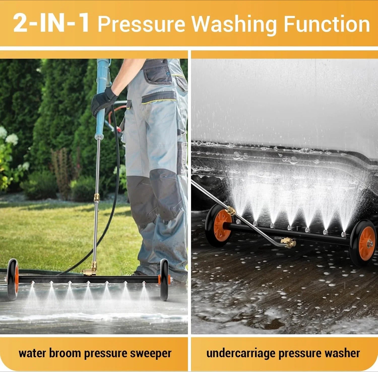 4000PSI High Pressure Car Underbody Chassis Washer | Undercarriage Cleaner Water Broo lifestyle view
