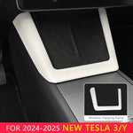 for Tesla Model Y Launch Juniper 2025 Model 3 Highland 2024 White leather Center Console Wireless charging frame Cover