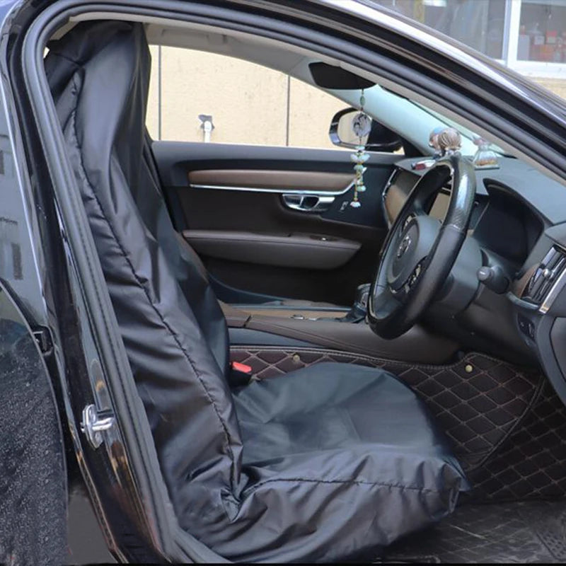 Waterproof Car Seat Cover for Front Rear Seats Dustproof Steering Wheel Trunk Mat