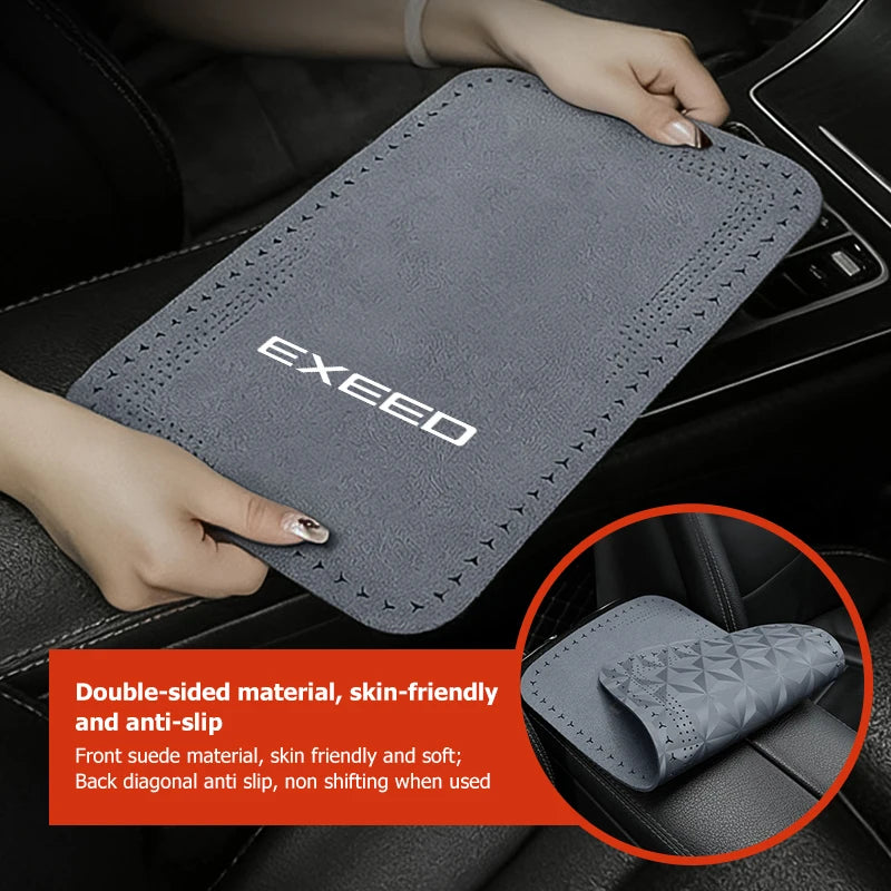 For Chery Omoda Breathable Leather Car Logo Armrest Box Cover Central Armrest Protect alternate view