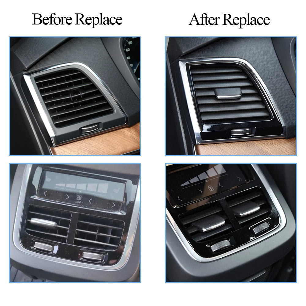 1/2/4/6 PCS Car Front Rear Air Conditioning AC Vent Grille Outlet Tab Clip Slider Repair Kit For Volvo XC90 V90 S90 2015-2024