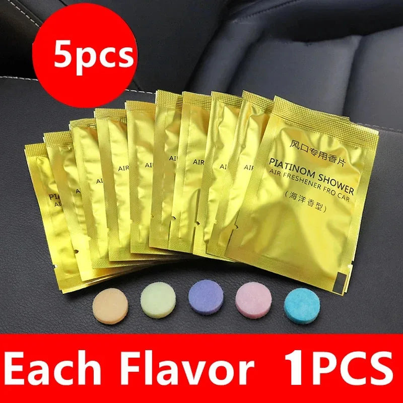 5Pcs Car Air Fresheners Refill Tablets | Solid Scent Refill Set for Car Vent Clips lifestyle view