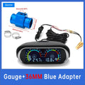 Car 2 in 1 LCD Digital Display Voltmeter Gauge & Water Temp Temperature Gauge Universal Car Truck Gauge with 26mm-40mm Adapter