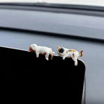 Funny Sleeping Cats Car Dashboard Ornament Adorable PVC Decoration For Car Interior Funny Dashboard Figurine Auto Accessories