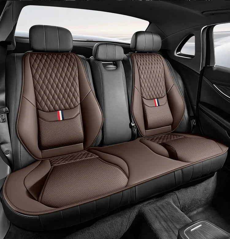 Universal Ergonomic Car Seat Cover Built-in 6cm Lumbar Support and Leg Bolster Breatha close-up view