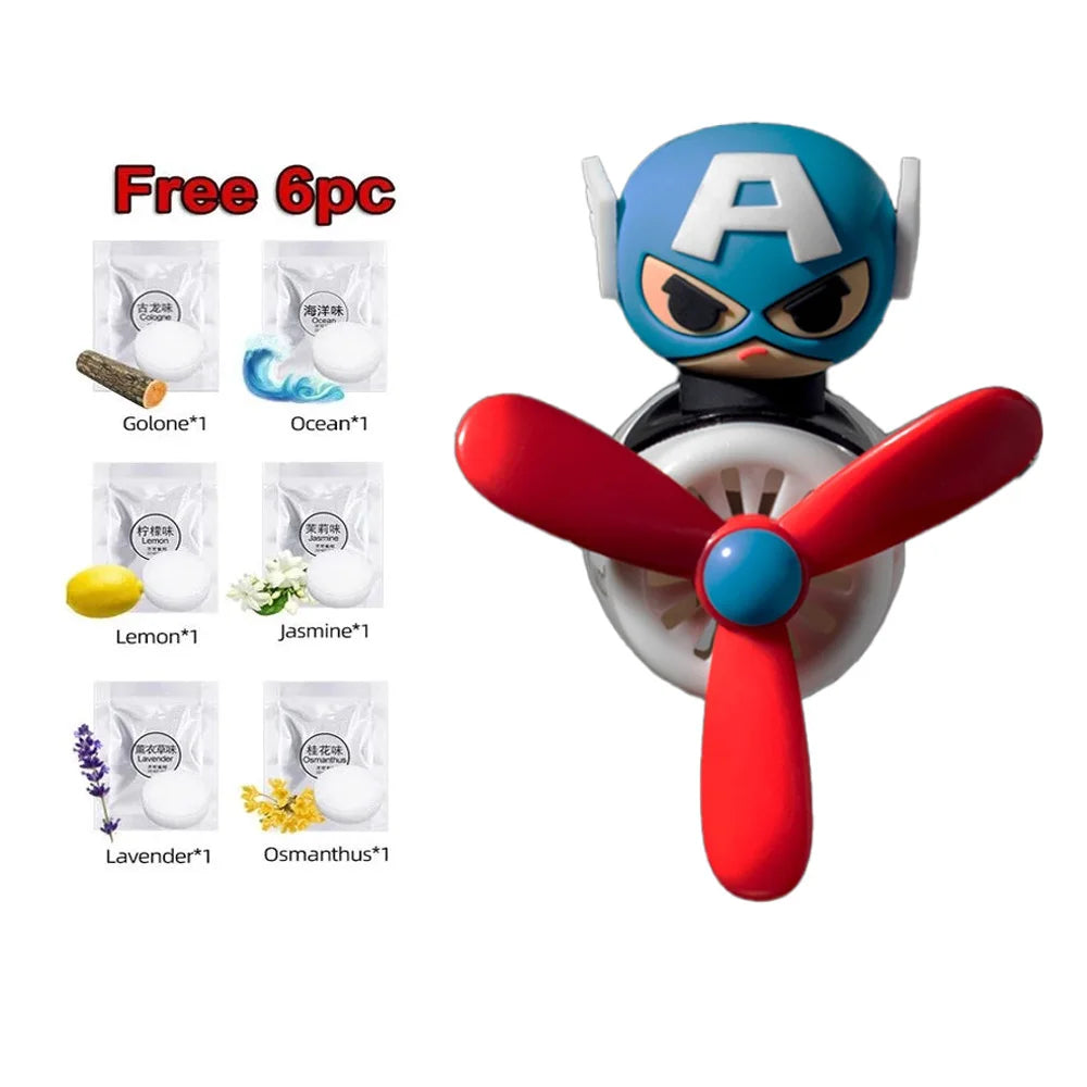 Pilot Bear Car Air Freshener Vent Clip | Cute DIY Perfume Diffuser for Car Air Outlet close-up view