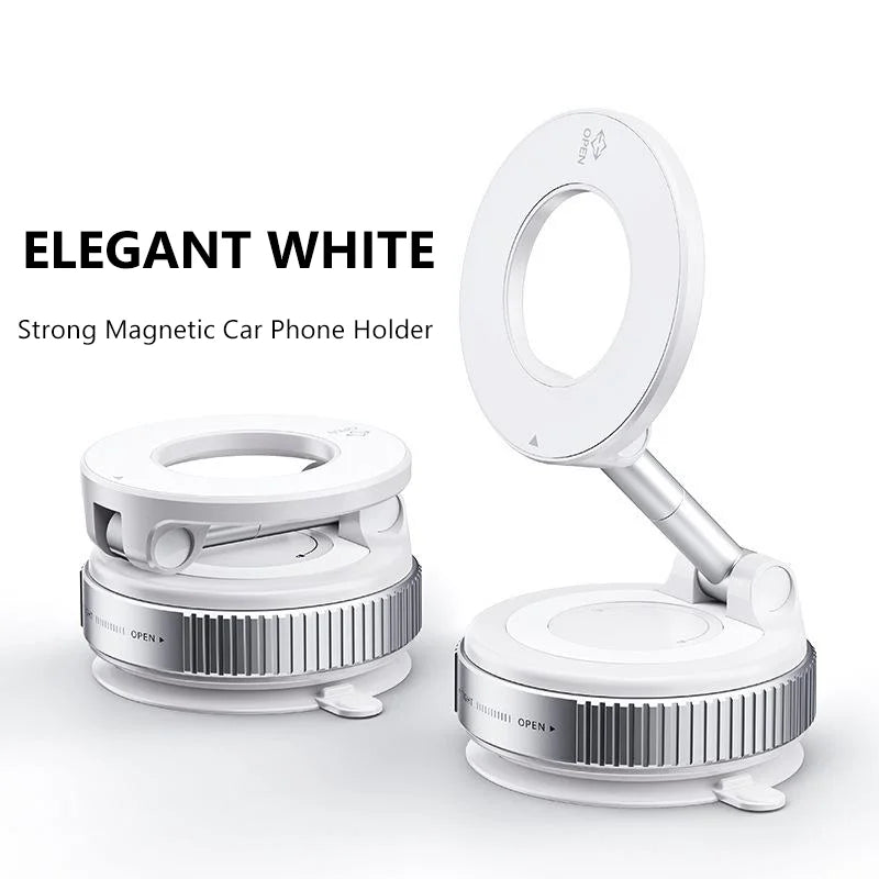 Magnetic Vacuum Phone Bracket | 360° Adjustable Car Holder with Strong Suction Cup alternate view