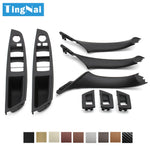7pcs Set LHD Interior Armrest Door Pull Handle Panel Inside Trim Cover For BMW 5 Series F10 F11 F18