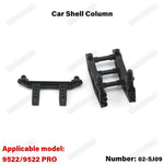 9522 PRO Remote Control Car Parts Swing Arm, Pull Rod, Steering Cup, Tire, Chassis, Tr close-up view