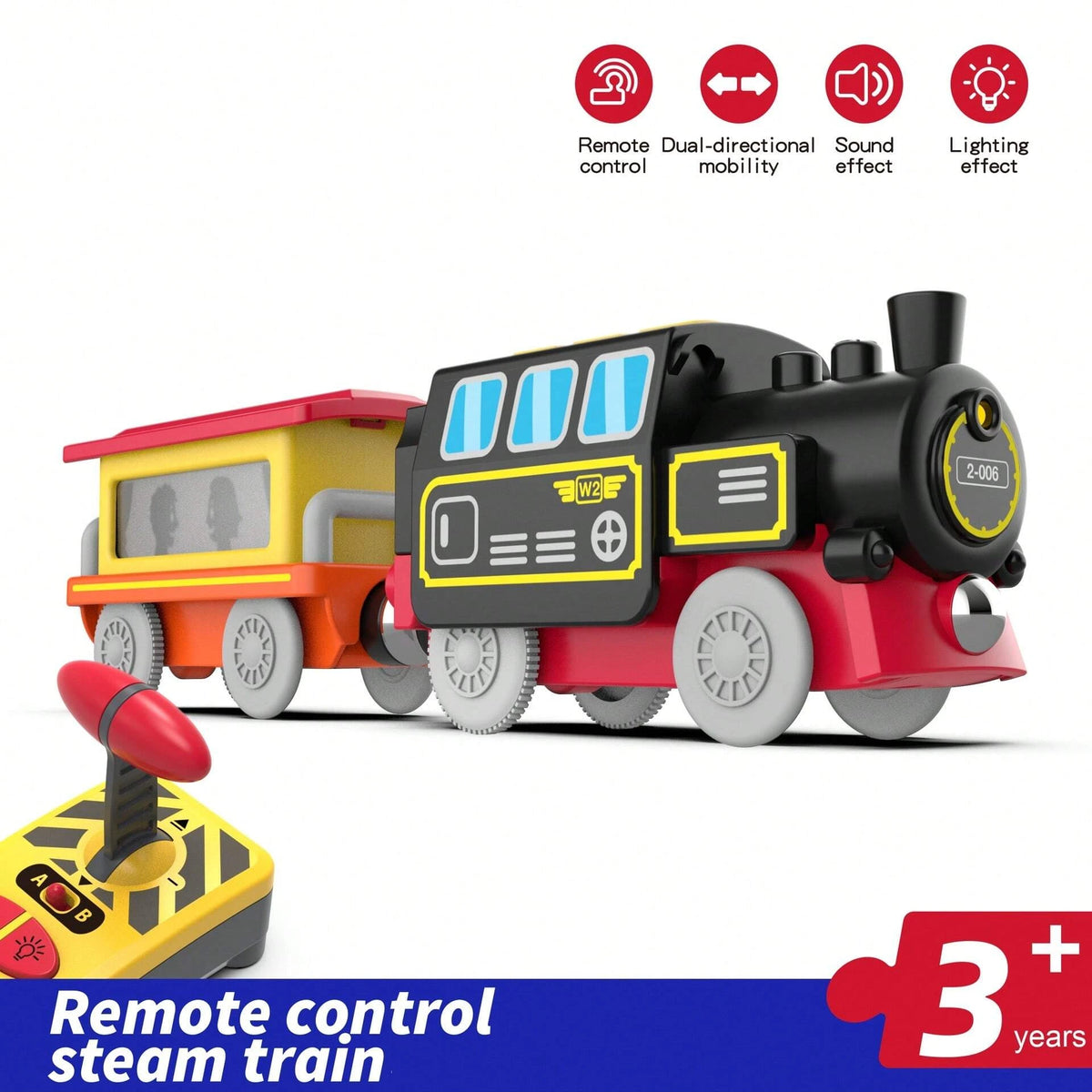 Magnetic Slot Diecast Car RC Electric Train Track Sets Fit for All Wood Railway Track close-up view