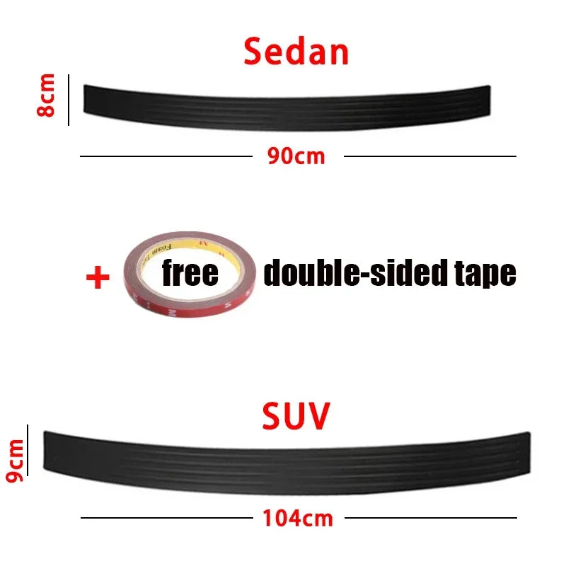 Universal Car Trunk Door Sill Plate Protector Rear Bumper Guard Rubber Mouldings Pa additional angle