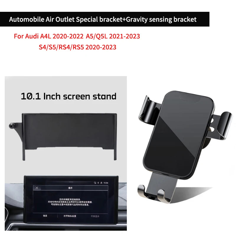 Car Phone Holder For Audi A4L A5 Q5L RS4 RS5 S4 S5 7/8.3/10.1 inch Screen Navigation Bracket Smartphone Mobile phone Holder