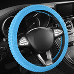 Universal Elastic Car Silicone Steering Wheel Cover Tire Texture Soft No Inner Ring St close-up view