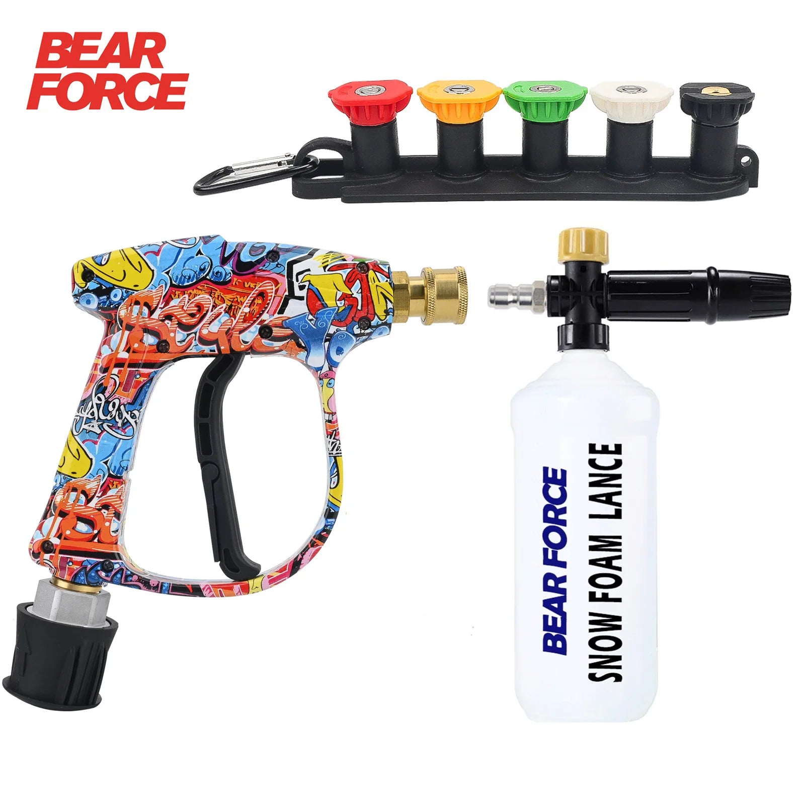 Pressure Washer Water Gun Kit | Universal Quick Connector Spray Gun for Karcher Nilfisk Parkside Bos