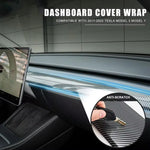 Car Dashboard Cover For Tesla Model 3 Y Door Dash Trim Panel Carbon Fibre ABS Interio lifestyle view