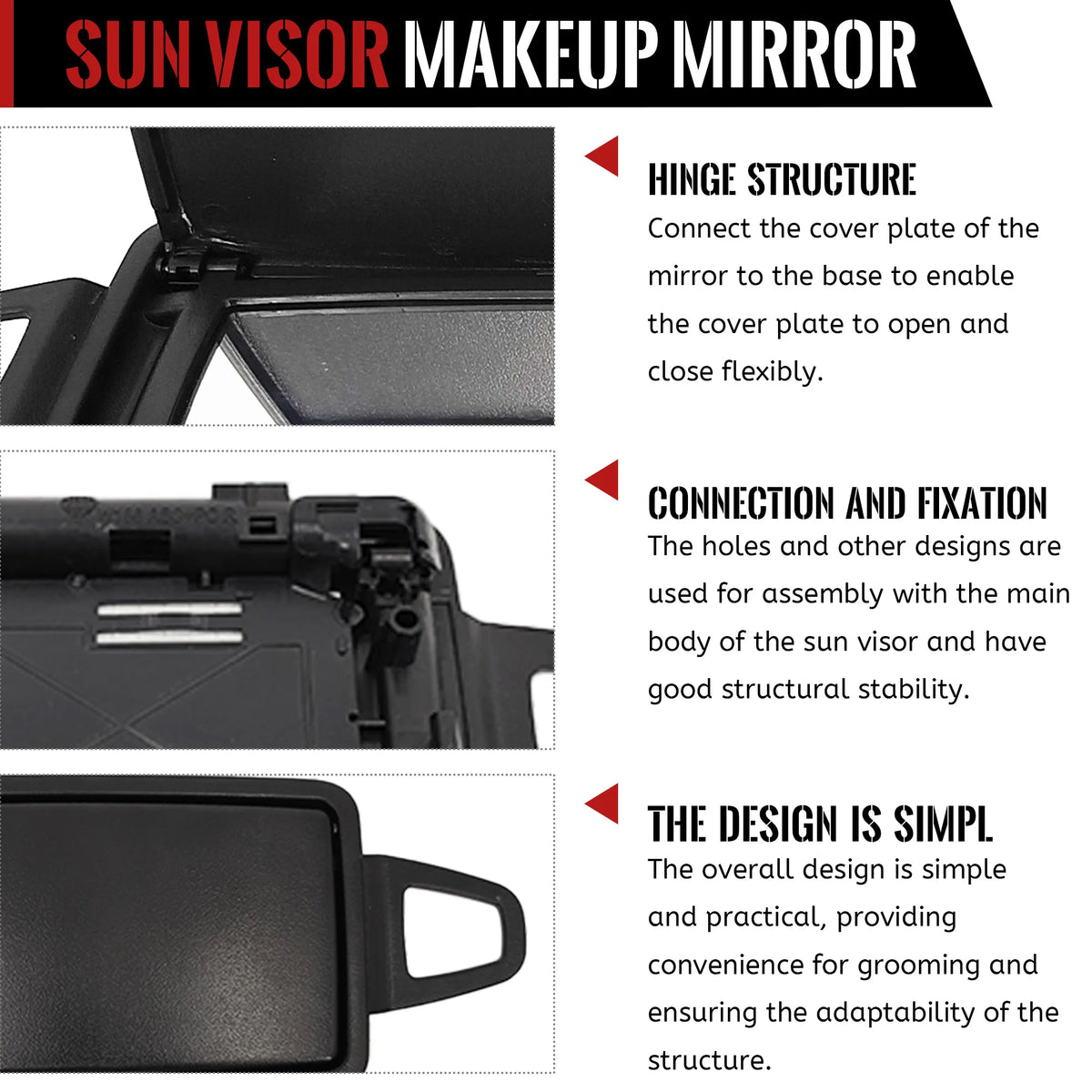 Car Front Sun Shade Visor Makeup Mirror Cover For Benz ML GL GLE GLS Class W166 W292 ML300 ML350 ML400 GL350 GL400 2012-2024