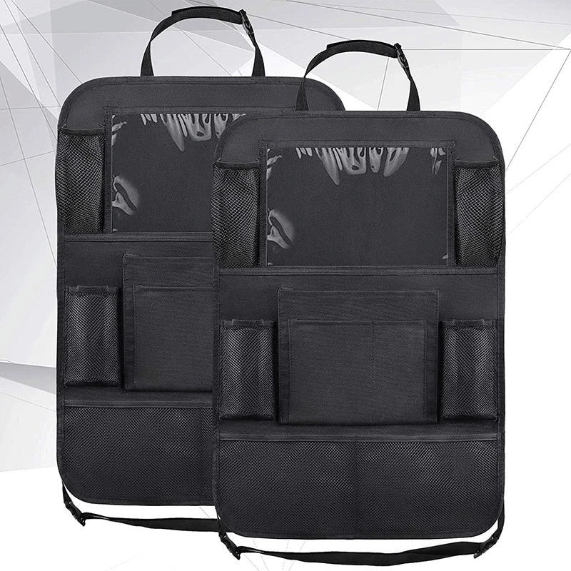 Car Seat Back Organizer 9 Storage Pockets with Touch Screen Tablet Holder for Kids