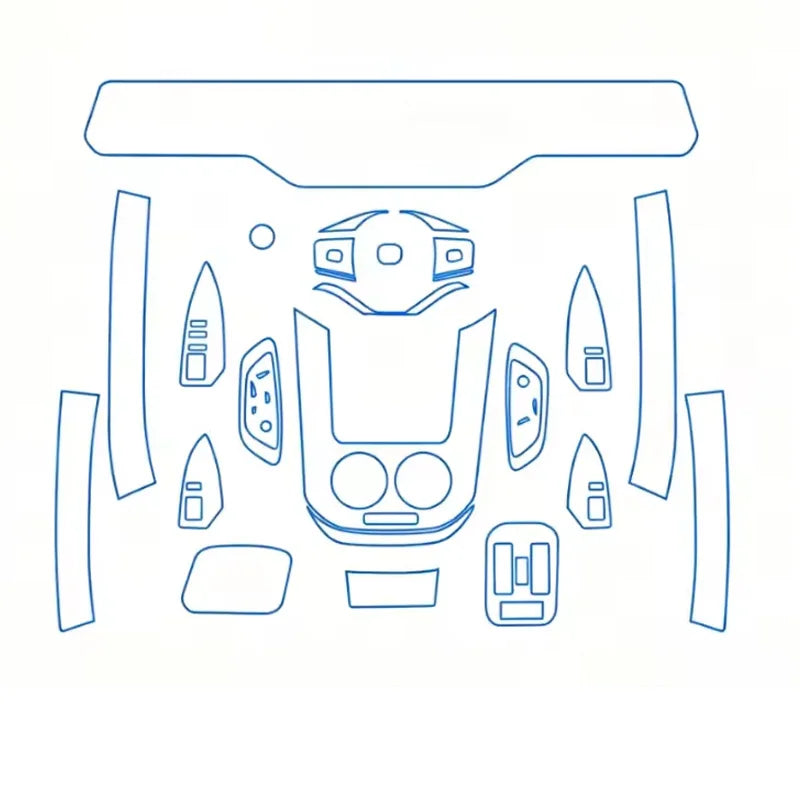 Anti-scratch Car Interior Center Console Media Dashboard Navigation TPU Protector Fil alternate view