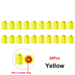 Universal Tire Valve Caps with Rubber Seal | 20 Pack Dust Covers for Cars, Trucks, additional angle