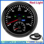 GPS Speedometer and Tachometer Combo | 2 in 1 110mm Gauge with GPS Antenna detail view