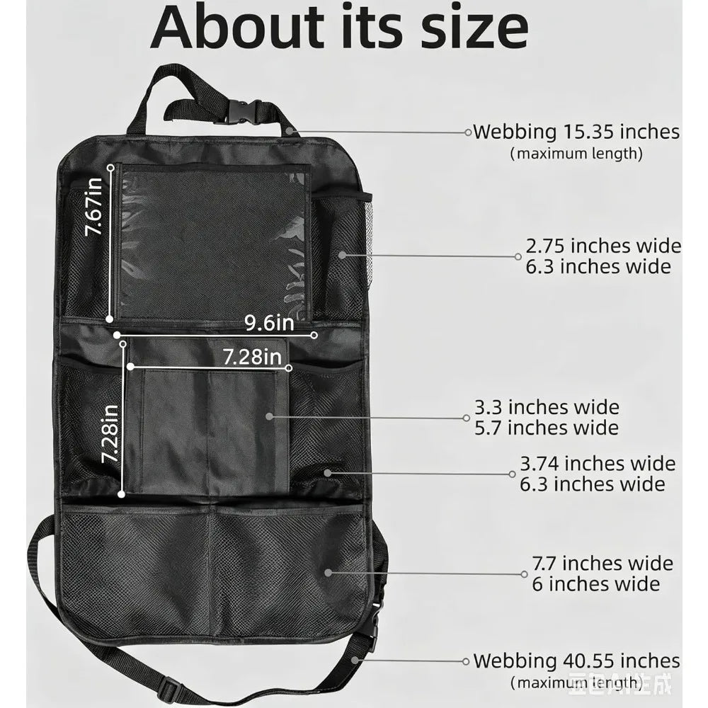Car Seat Organizer for Kids | Backseat Organizer with Multiple Pockets close-up view