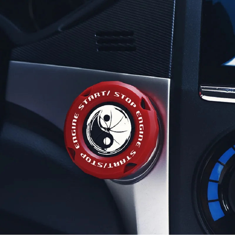 Car Engine start Button Cover Car Interior Decor Engine Ignition Start Switch Protective Cover Motorcycle Start Ring